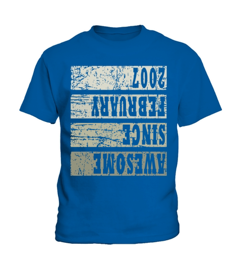 Born 2007 February 16th Birthday Gift Kids T-Shirt