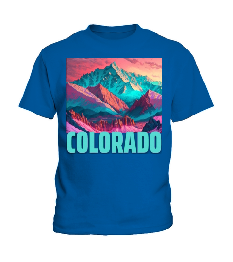 Colorado Rocky Mountain Vintage Retro Sunset Kids T-Shirt