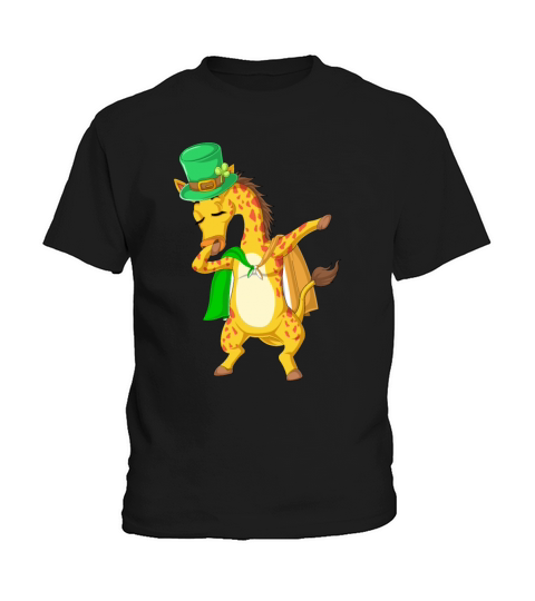 Dabbing giraffe stpatricks day Kids T-Shirt