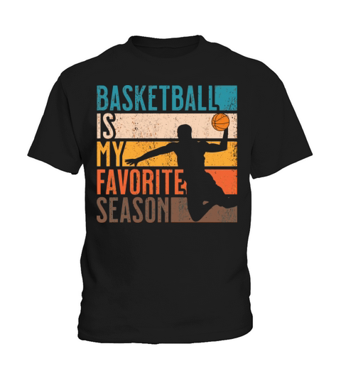 Distressed Vintage Basketball Is My Favorite Seaso Kids T-Shirt
