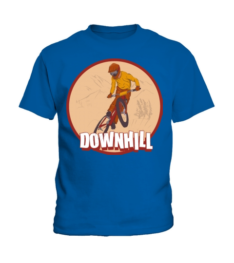 downhill down mountain biking vintage style Kids T-Shirt