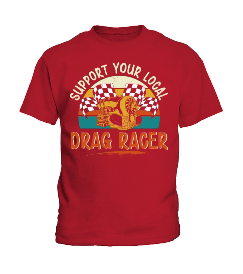 Drag Racing Race Car Retro Vintage Kids T-Shirt