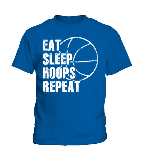 Eat Sleep Hoops Repeat Basketball Kids T-Shirt