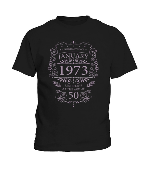 January 1973 Birthday Vintage 50th Birthday Kids T-Shirt