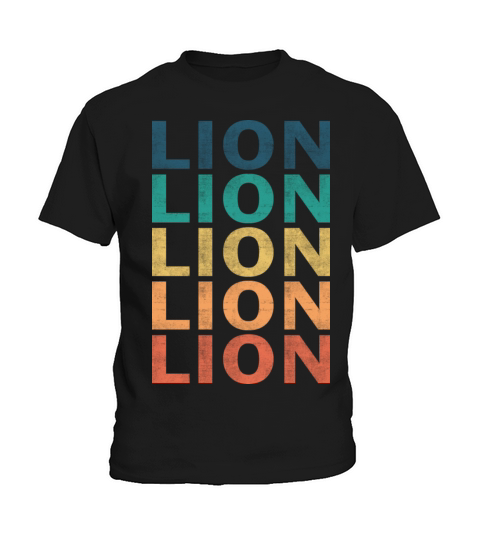 Lion Name T Shirt - Lion Vintage Retro Name Gift I Kids T-Shirt