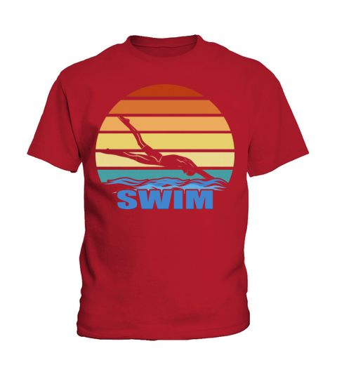 Retro Vintage Swimming Gift For Swimmers T Shirt 2 Kids T-Shirt