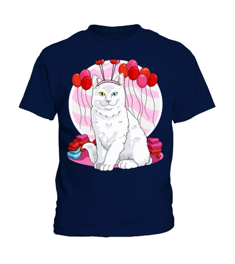 Turkish Angora Heart Valentine Day Decor4270 Kids T-Shirt