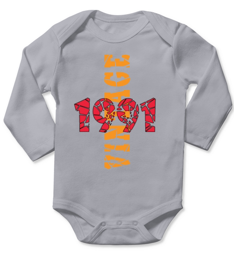 1991 Vintage Birthday Present Long Sleeve Baby One-Piece