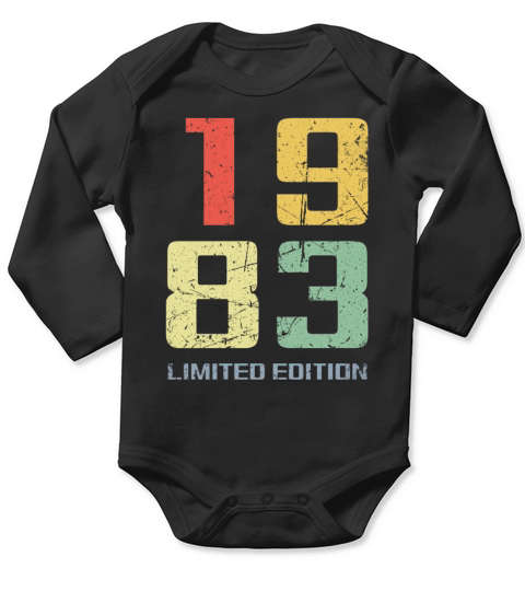40 Years Vintage 1983 Retro 40th Birthday Long Sleeve Baby One-Piece