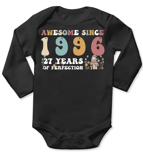 Awesome since 1996 27 Year of Perfection - 27th Long Sleeve Baby One-Piece