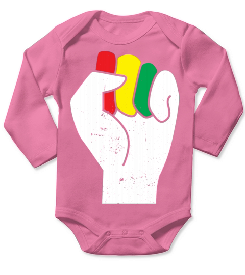 Black Clenched Fist Clothing Gift African Long Sleeve Baby One-Piece