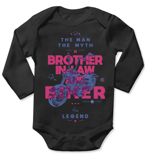 Brother in law and biker the myth the legend Long Sleeve Baby One-Piece
