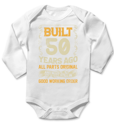 Built 50 Years Ago - All Parts Original Outfit 50t Long Sleeve Baby One-Piece