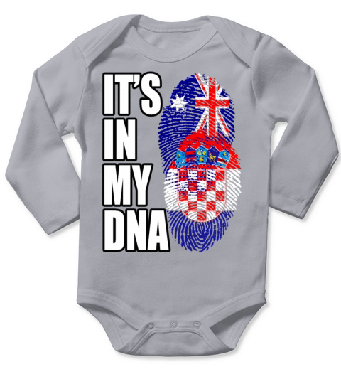 Croatian And Australian Mix Heritage DNA Flag Long Sleeve Baby One-Piece