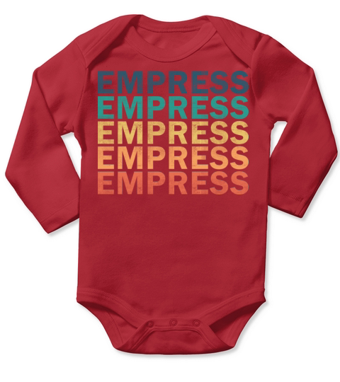 Empress Name T Shirt - Empress Vintage Retro Name Long Sleeve Baby One-Piece