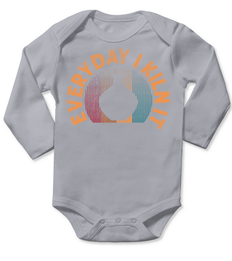 Everyday I Kiln It Pottery Long Sleeve Baby One-Piece