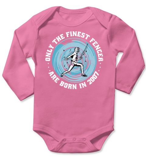 Fencers born in 2007 Birthday Vintage Long Sleeve Baby One-Piece