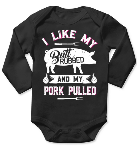 Funny BBQ Grilling Quote Pig Pulled Pork Long Sleeve Baby One-Piece