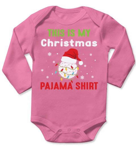 Golf Ball Christrmas Pajama Santa Long Sleeve Baby One-Piece