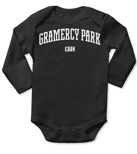 Gramercy Park New York City Vintage Long Sleeve Baby One-Piece