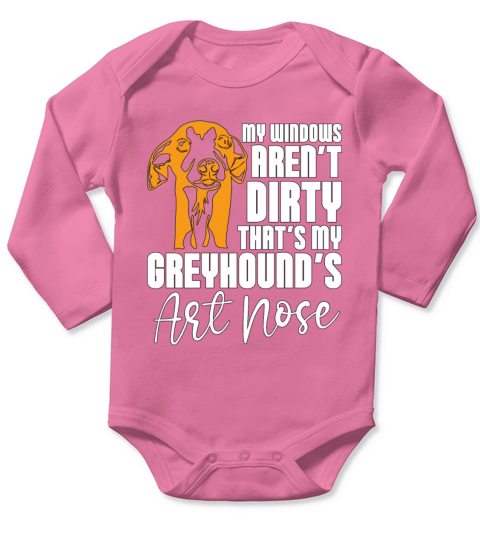 Greyhound Racing My Windows Rescue Greyhound Racer Long Sleeve Baby One-Piece