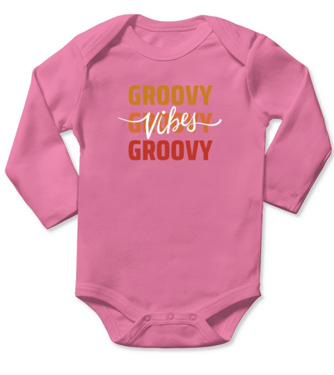 Groovy Vibes Long Sleeve Baby One-Piece