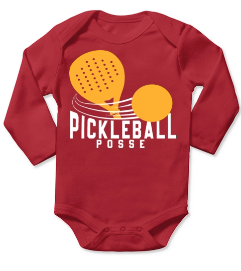 Pickleball Posse Funny Pickleball Quote For Long Sleeve Baby One-Piece