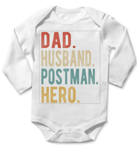 Postman Dad Husband Hero Long Sleeve Baby One-Piece