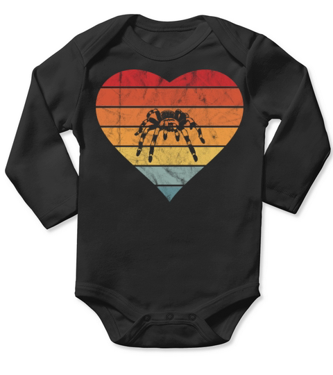 Tarantula Vintage Heart Sunset Cute Womens Tarant Long Sleeve Baby One-Piece