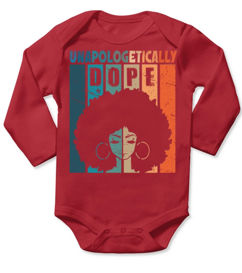 Unapologetically Dope Black History Month African Long Sleeve Baby One-Piece