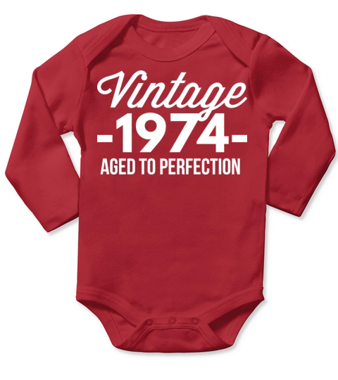 Vintage 1974 aged to perfection Long Sleeve Baby One-Piece