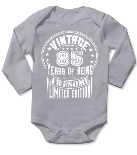 Vintage 85 Years Of Being Awesome Limited Edition Long Sleeve Baby One-Piece