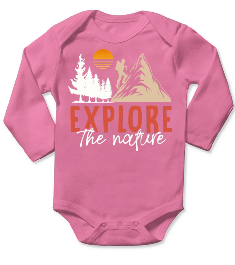 Vintage Mountains Climber Hiker Long Sleeve Baby One-Piece