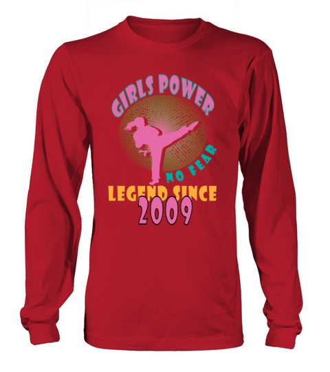 2009 vinatge Girls Power Birthday Long sleeved Unisex