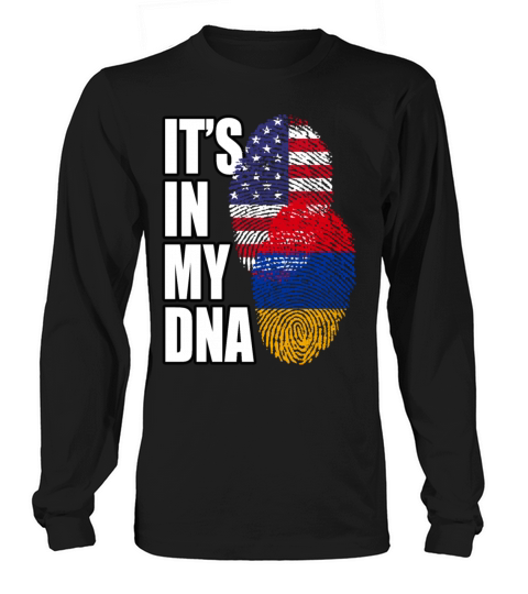 Armenian And American Mix Heritage DNA Flag Long sleeved Unisex