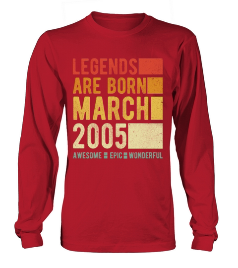 Birthday March 2005 Long sleeved Unisex