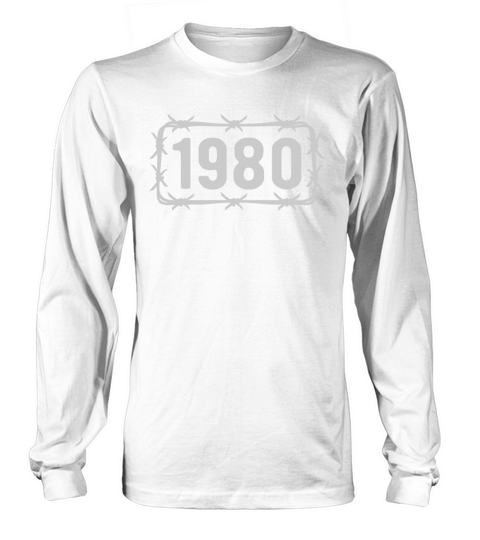 Birthday Vintage 1980 Barbed Wire Long sleeved Unisex