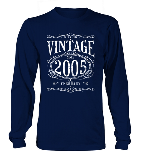Birthday - Vintage since February 2005 Long sleeved Unisex