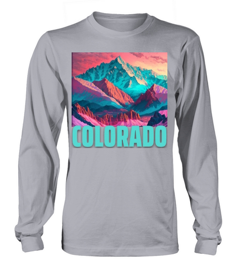 Colorado Rocky Mountain Vintage Retro Sunset Long sleeved Unisex