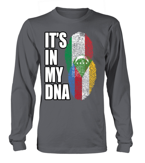 Comoran And Italian Mix Heritage DNA Flag Long sleeved Unisex