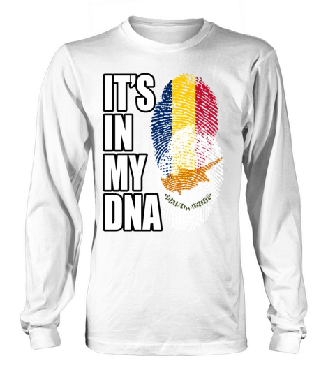 Cypriot And Chadian Mix Heritage DNA Flag Long sleeved Unisex