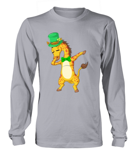 dabbing giraffe st patricks day Long sleeved Unisex
