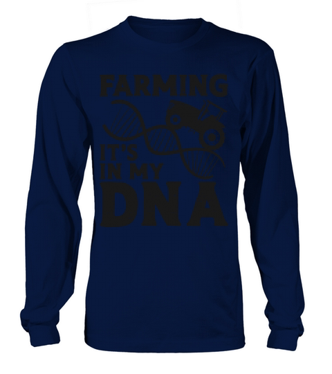 Farming Farmer Dna Vintage Tractor Long sleeved Unisex