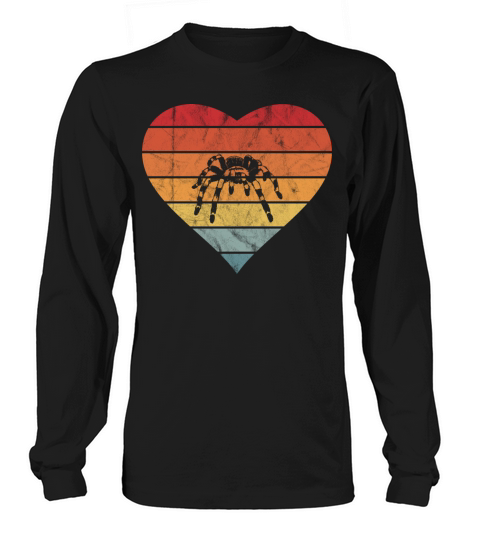 Tarantula Vintage Heart Sunset Cute Womens Tarant Long sleeved Unisex