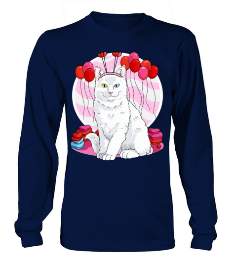 Turkish Angora Heart Valentine Day Decor4270 Long sleeved Unisex