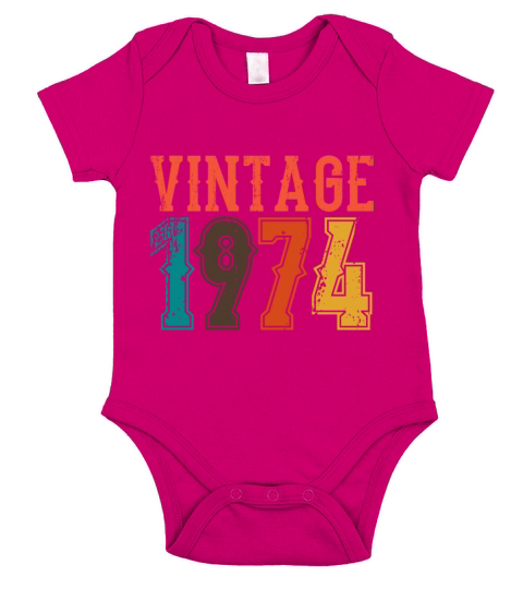 1974 Born Birthday Dad Vintage 1974 Short Sleeve Baby One-Piece