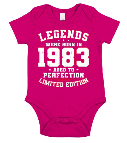 40th birthday vintage 1983 born in 1983 Short Sleeve Baby One-Piece