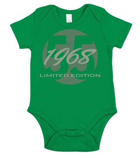55th birthday men women 55 years 1968 vintage Short Sleeve Baby One-Piece