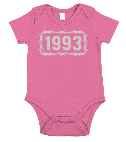 Birthday Vintage 1993 Barbed Wire Short Sleeve Baby One-Piece