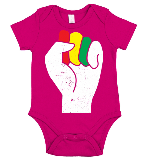 Black Clenched Fist Clothing Gift African Short Sleeve Baby One-Piece